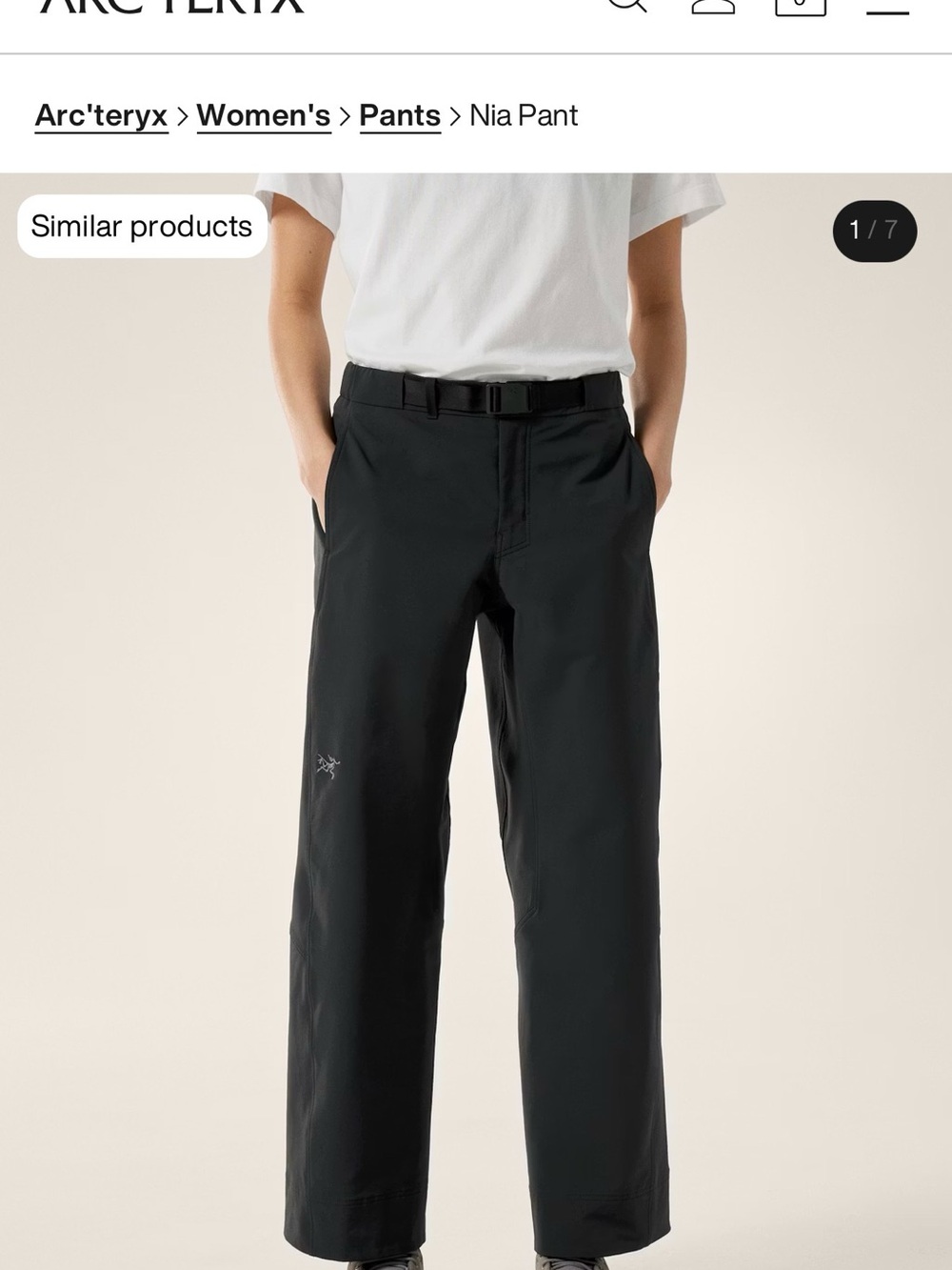Arc'teryx Black Women's Straight-Leg Outdoor Pants